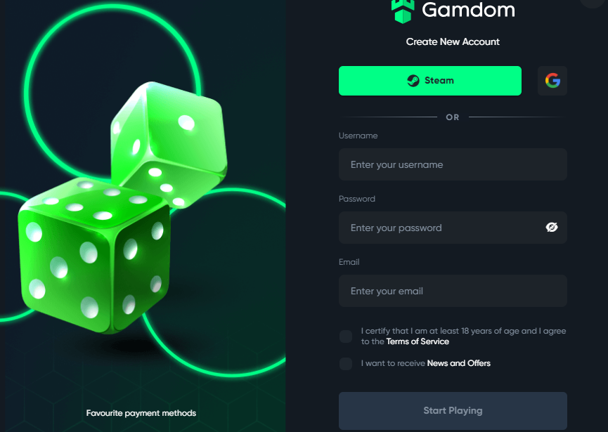 Gamdom Login